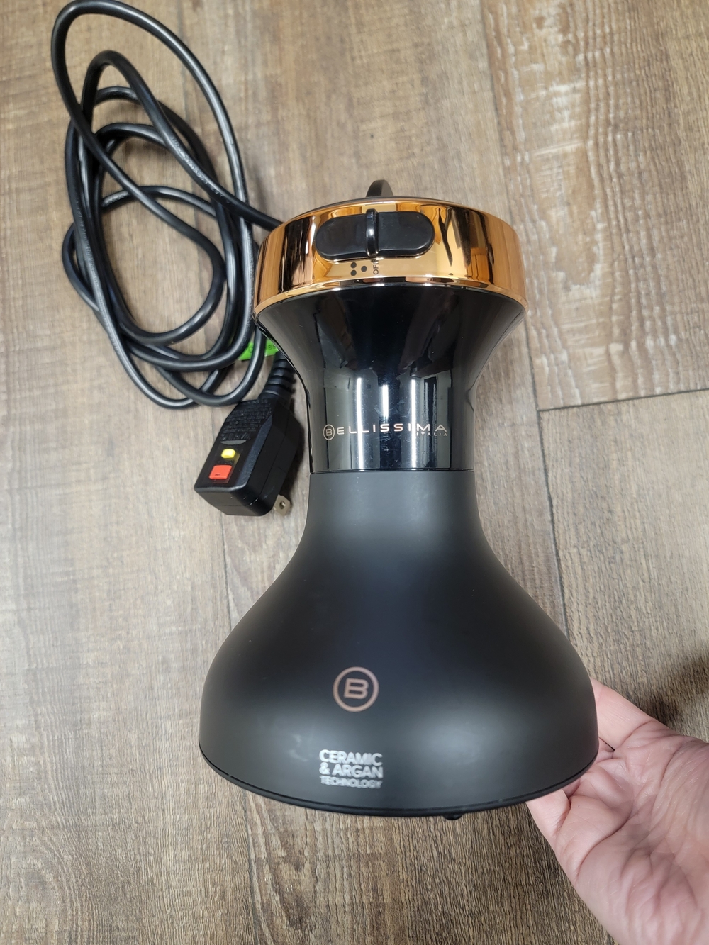 Bellissima Diggon Ceramic & Argan Handheld Hair Diffuser - Black with Rose Gold